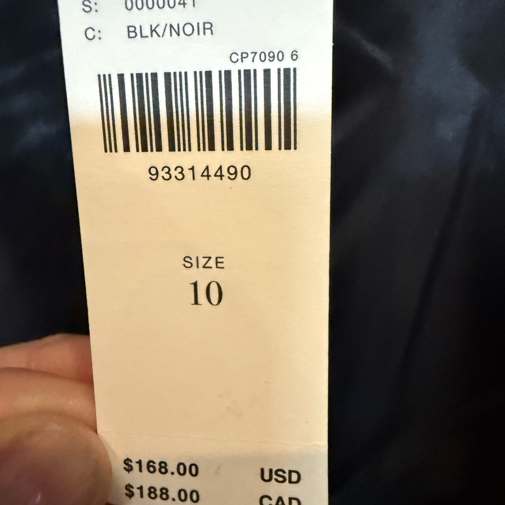Anthropologie Black Satin Lined Jacket- size 10 brand new - Picture 7 of 9